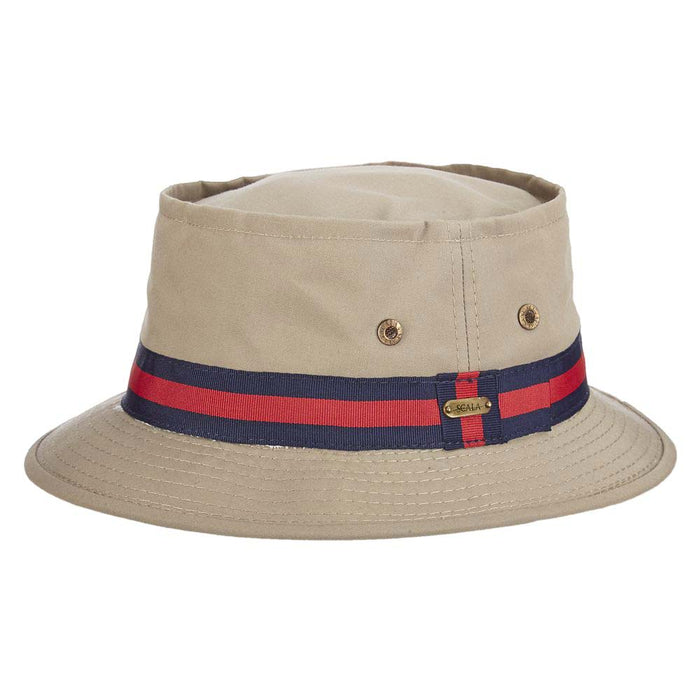 Water Repellent Cotton Packable Bucket Hat, M-2XL - Scala Hats Bucket Hat Scala Hats SC170KAKI2 Khaki Medium