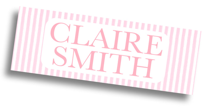 Water Resistant Labels - Pink Stripe