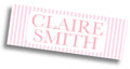 Water Resistant Labels - Pink Stripe