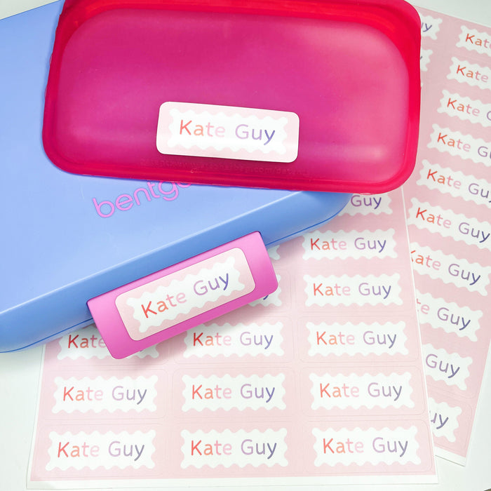 Water Resistant Labels - Pink Stripe