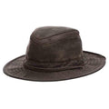 Weathered Cotton Aussie with Chin Cord  - DPC Global Hats Bucket Hat Dorfman Hat Co. mc376m Brown Medium (57 cm)