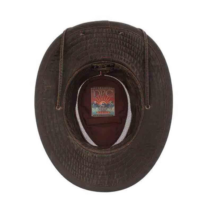 Weathered Cotton Aussie with Chin Cord  - DPC Global Hats Bucket Hat Dorfman Hat Co.