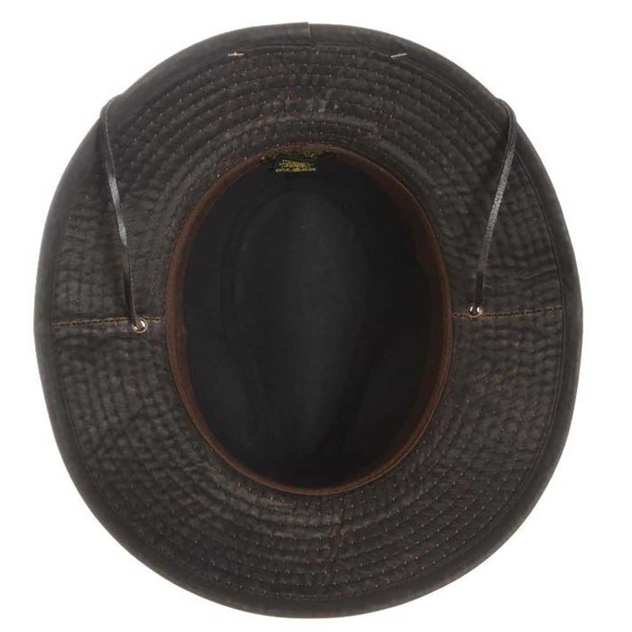 Weathered Cotton Safari Hat with Chin Strap - DPC Headwear Safari Hat Dorfman Hat Co.
