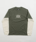 Welcome Chasm Layered Long Sleeve T-Shirt in Ivy