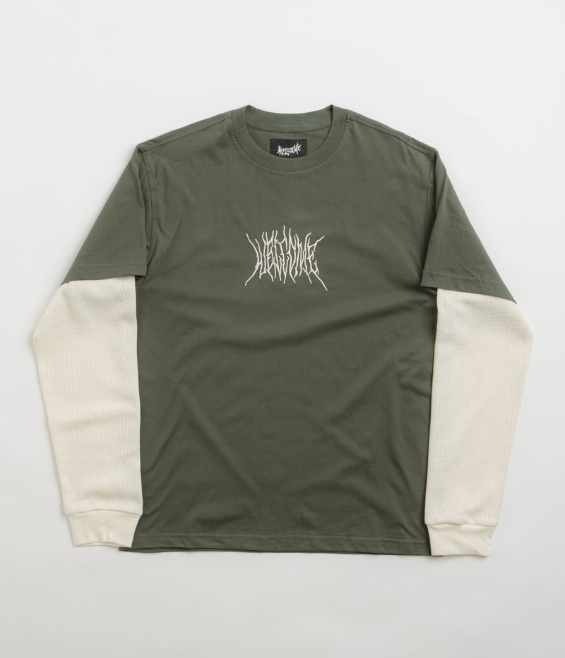 Welcome Chasm Layered Long Sleeve T-Shirt in Ivy