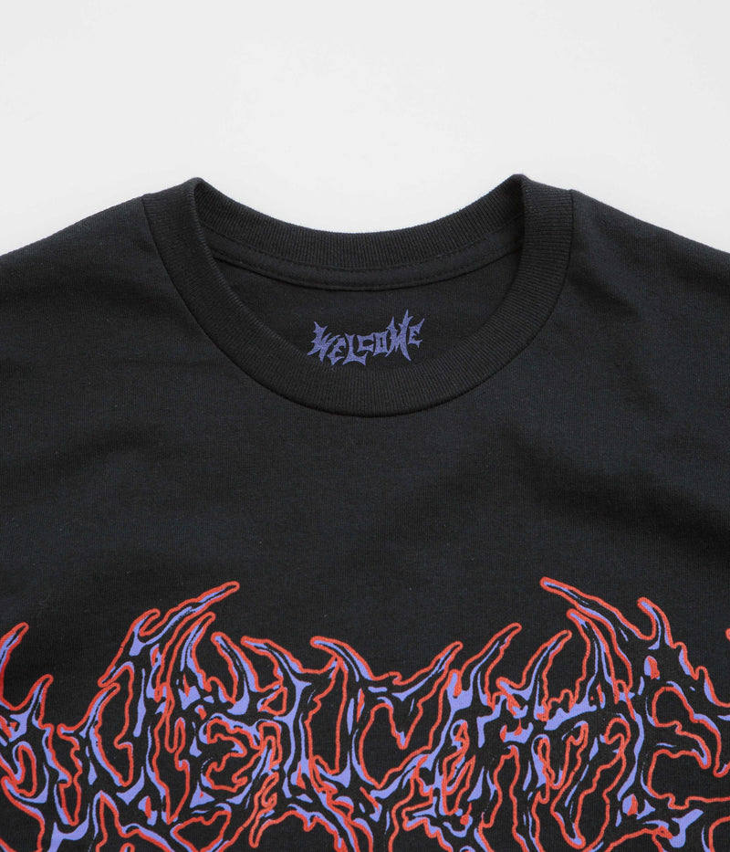 Welcome Fang T-Shirt in Black and Purple / Red
