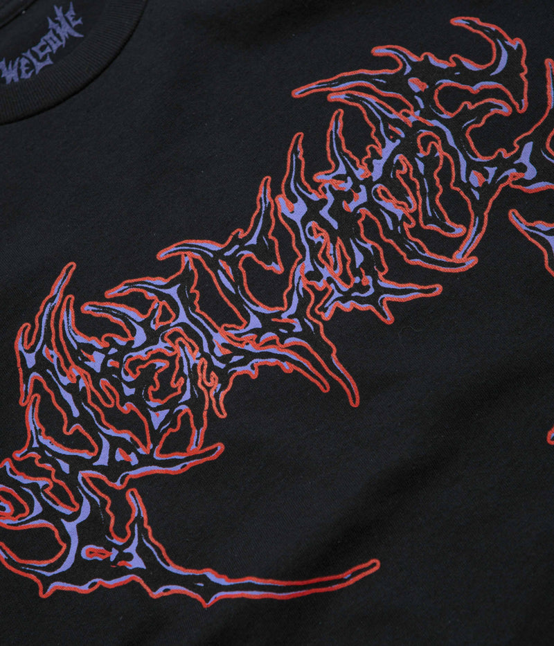 Welcome Fang T-Shirt in Black and Purple / Red