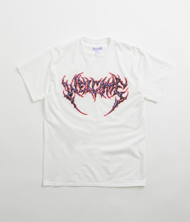 Welcome Fang T-Shirt in White and Purple / Red