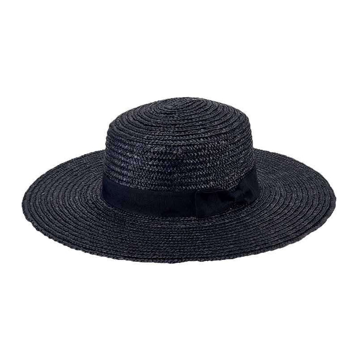 Wheat Straw Sun Brim by San Diego Hat Company Bolero Hat San Diego Hat Company wsh1106bk Black
