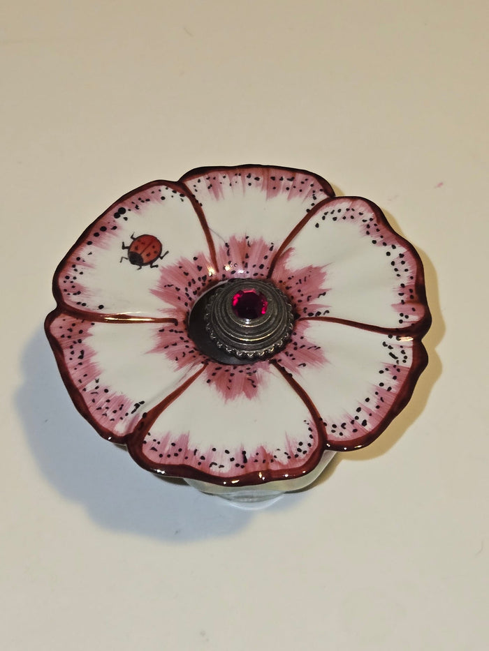 White and Pink Flower Perfume Limoges Box