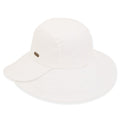 White Cotton Split Brim Cloche Hat - Sun 'N' Sand Hats Cloche Sun N Sand Hats HH2770A White OS (57.5 cm)