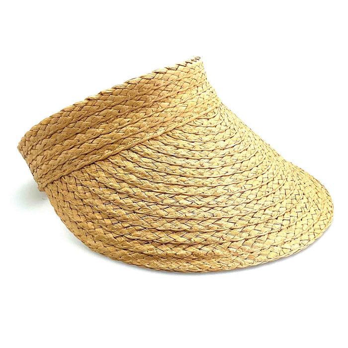 Wide Brim Braided Roll Up Sun Visor for Smaller Heads - Fadivo Hats Visor Cap Fadivo New York