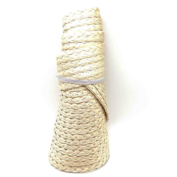 Wide Brim Braided Roll Up Sun Visor for Smaller Heads - Fadivo Hats Visor Cap Fadivo New York CH4504-NAT Natural S/M (53-57 cm)