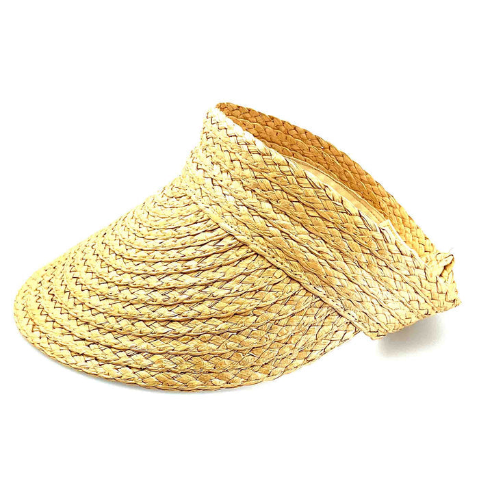 Wide Brim Braided Roll Up Sun Visor for Smaller Heads - Fadivo Hats Visor Cap Fadivo New York