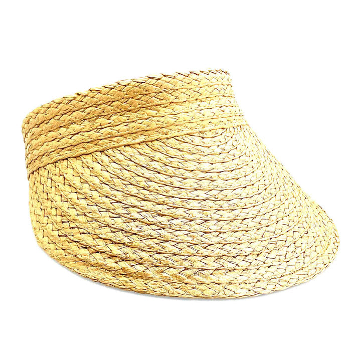 Wide Brim Braided Roll Up Sun Visor for Smaller Heads - Fadivo Hats Visor Cap Fadivo New York