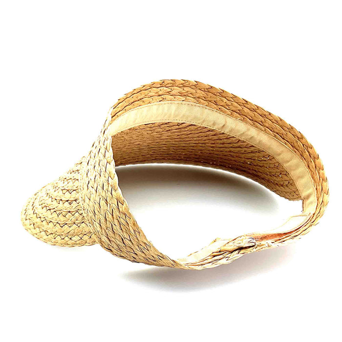 Wide Brim Braided Roll Up Sun Visor for Smaller Heads - Fadivo Hats Visor Cap Fadivo New York