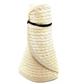 Wide Brim Braided Wrap Around  Sun Visor - Fadivo Hats Visor Cap Fadivo New York CH4505-NAT Natural OS (55-59 cm)