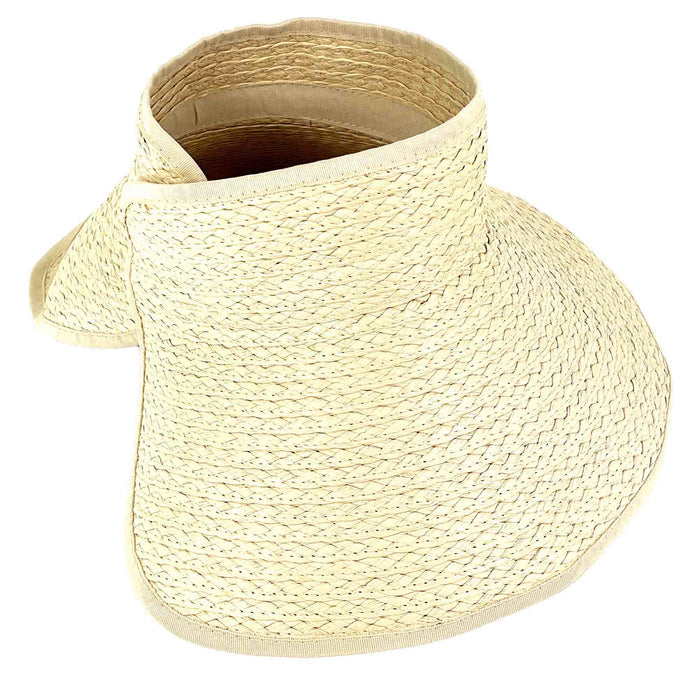 Wide Brim Braided Wrap Around  Sun Visor - Fadivo Hats Visor Cap Fadivo New York