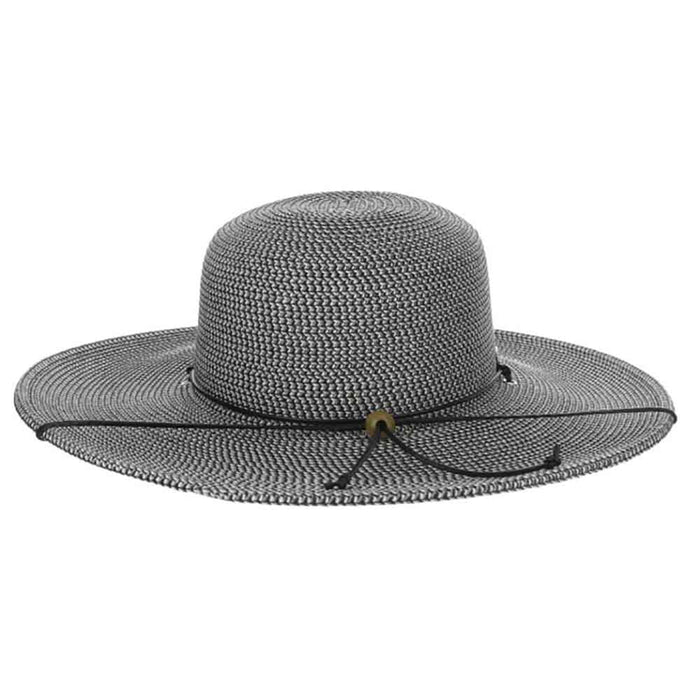 Wide Brim Straw Sun Hat with Chin Strap - Scala Hats Wide Brim Sun Hat Scala Hats