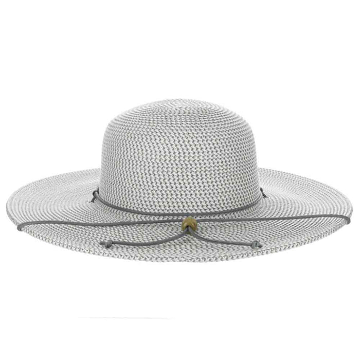 Wide Brim Straw Sun Hat with Chin Strap - Scala Hats Wide Brim Sun Hat Scala Hats