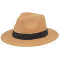 Wide Brim Summer Straw Fedora Hat, Unisex - Angela & Williams Hat Fedora Hat Epoch Hats F2025-TN Tan M/L (58 cm)