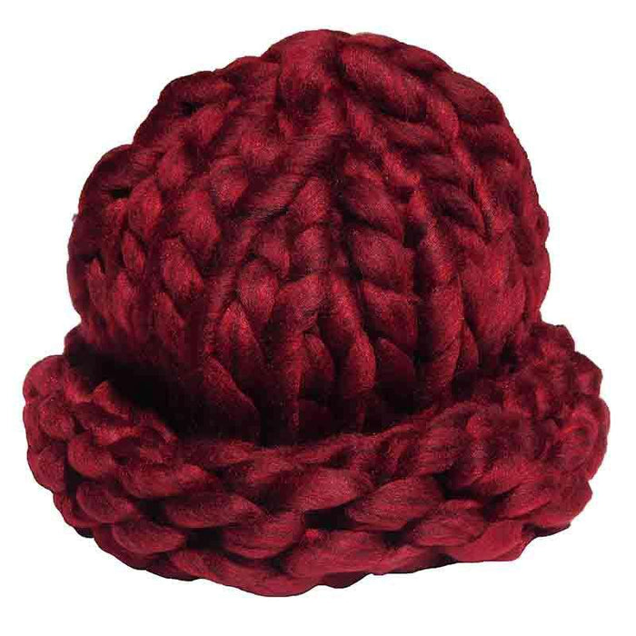 Women's Chunky Rib-Knit Beanie by JSA - Deep Red Beanie Jeanne Simmons Accessories js3945 Deep Red