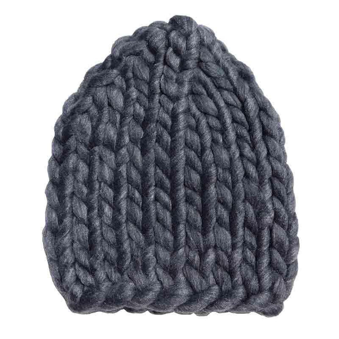 Women's Chunky Rib-Knit Beanie by JSA - Graphite Beanie Jeanne Simmons Accessories js3945GY Grey