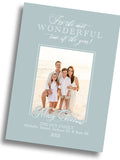 Wonderful Christmas Family Card - Minty Blue