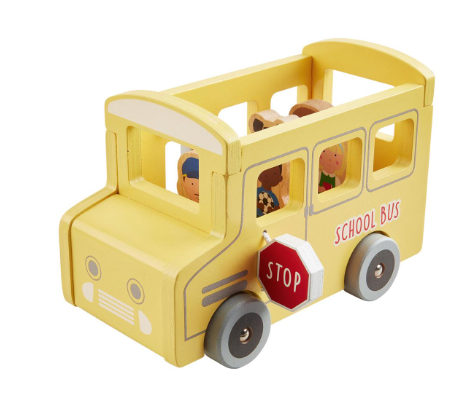 Wood School Bus Set