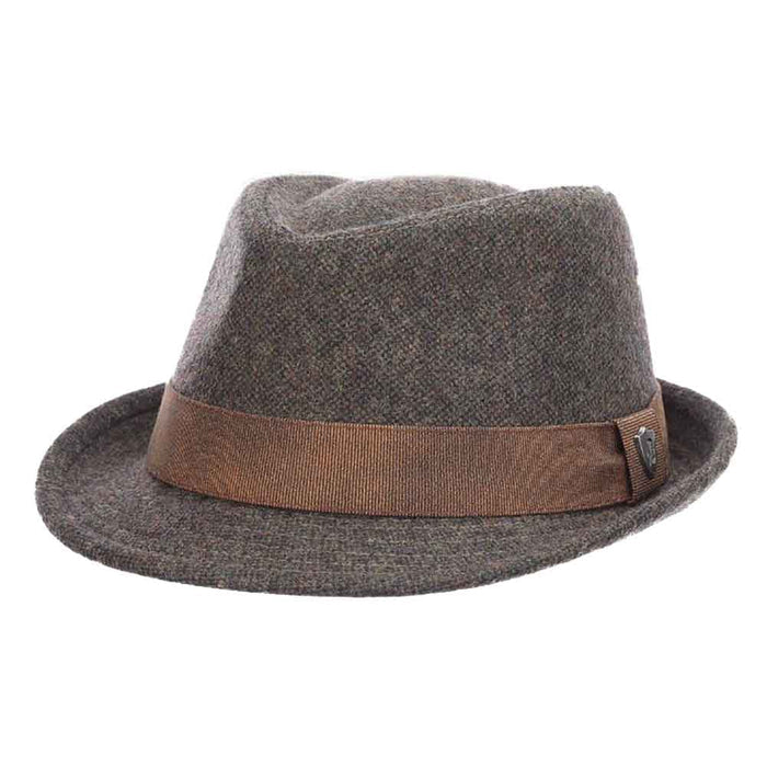 Wool Blend Fedora with Plaid Lining - Dorfman Pacific Hats Fedora Hat Dorfman Hat Co.