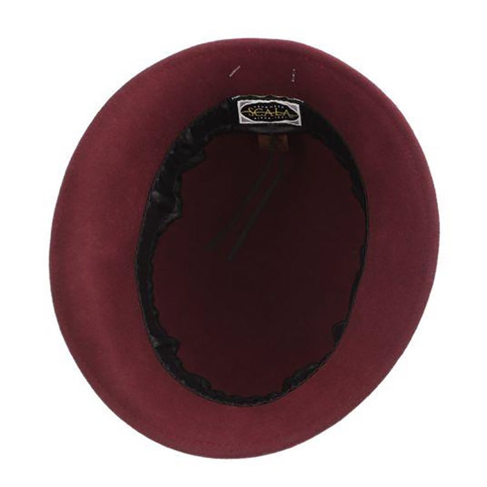 Wool Felt Cloche with Velvet Band - Scala Hat Cloche Scala Hats