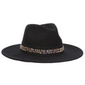 Wool Felt Safari Hat with Colorful Beaded Band - Scala Hat Safari Hat Scala Hats LF266OS-BLK Black Medium (57 cm)
