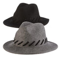 Wool Felt Safari Hat with Whip Stitch - Callanan Hats Safari Hat Callanan Hats LV427 Black Medium (57 cm)