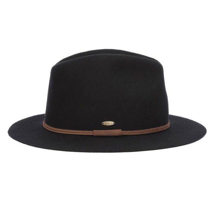 Wool Felt Women's Safari Hat with Raw Edge - Scala Hat Safari Hat Scala Hats