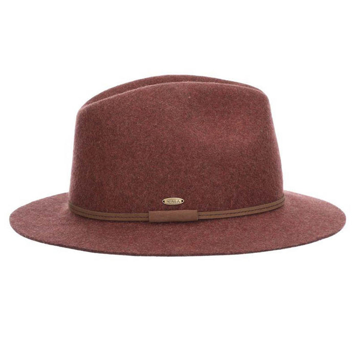 Wool Felt Women's Safari Hat with Raw Edge - Scala Hat Safari Hat Scala Hats