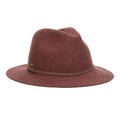 Wool Felt Women's Safari Hat with Raw Edge - Scala Hat Safari Hat Scala Hats LF267 Wine