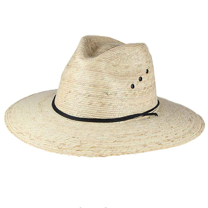 Woven Palm Leaf Gardening Hat with Chin Cord- Jeanne Simmons Hats Safari Hat Jeanne Simmons Accessories JS6652LL Natural Palm Large (59 cm)