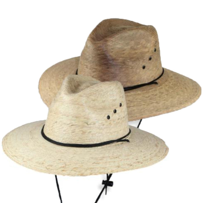 Woven Palm Leaf Gardening Hat with Chin Cord- Jeanne Simmons Hats Safari Hat Jeanne Simmons Accessories