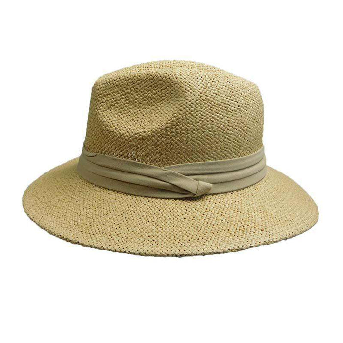 Woven Toyo Safari Hat with Khaki Band - Milani Hats Safari Hat Milani Hats S24KH Natural