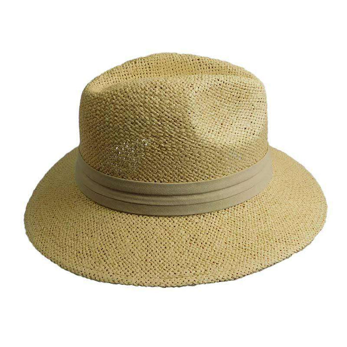Woven Toyo Safari Hat with Khaki Band - Milani Hats Safari Hat Milani Hats