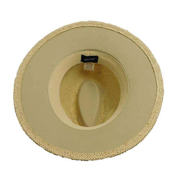 Woven Toyo Safari Hat with Khaki Band - Milani Hats Safari Hat Milani Hats