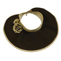 Wrap Around Roll Up Sun Visor Hat with Roses - Jeanne Simmons Accessories Visor Cap Jeanne Simmons Accessories js6240bn Brown/Natural