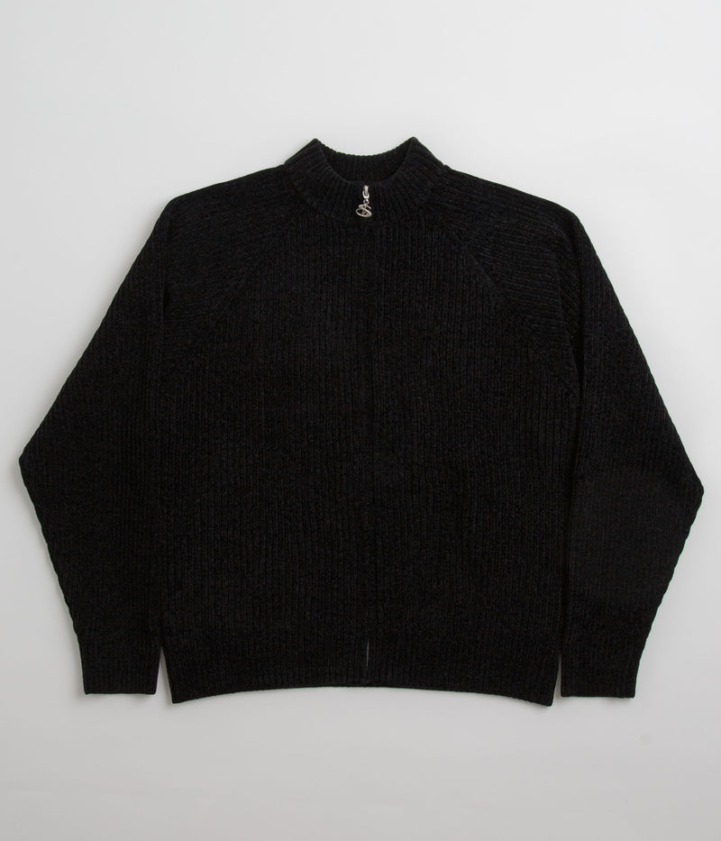 Yardsale Phantasy Chenille Full Zip Sweatshirt in Black