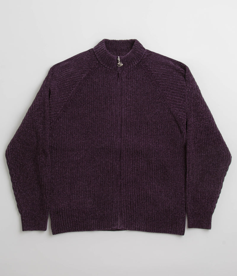 Yardsale Phantasy Chenille Full Zip Sweatshirt in Purple