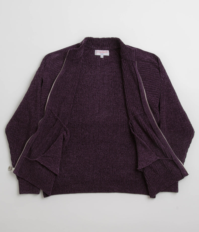 Yardsale Phantasy Chenille Full Zip Sweatshirt in Purple