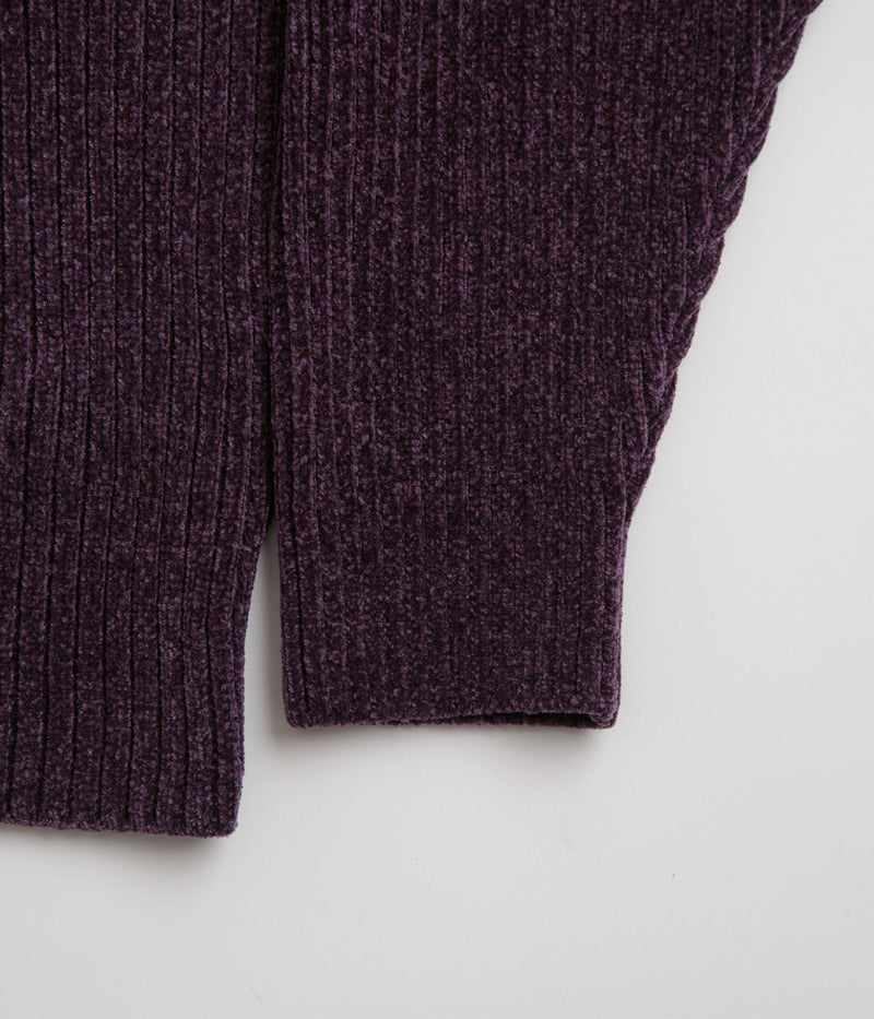 Yardsale Phantasy Chenille Full Zip Sweatshirt in Purple