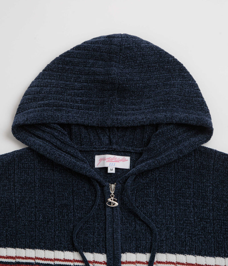 Yardsale Phantasy Chenille Hoodie in Navy