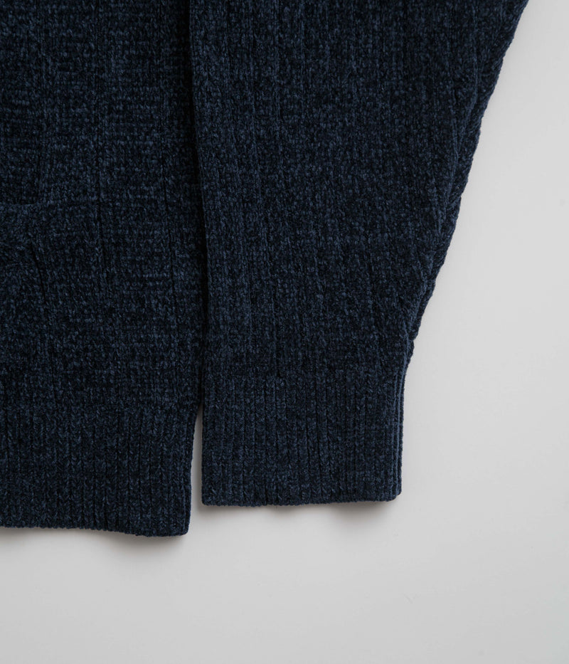 Yardsale Phantasy Chenille Hoodie in Navy