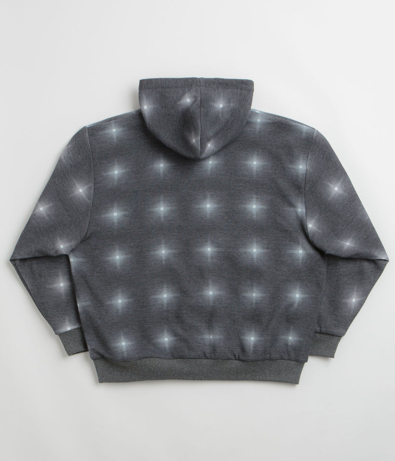 Yardsale Reversible Thermal Hoodie in Black and Charcoal