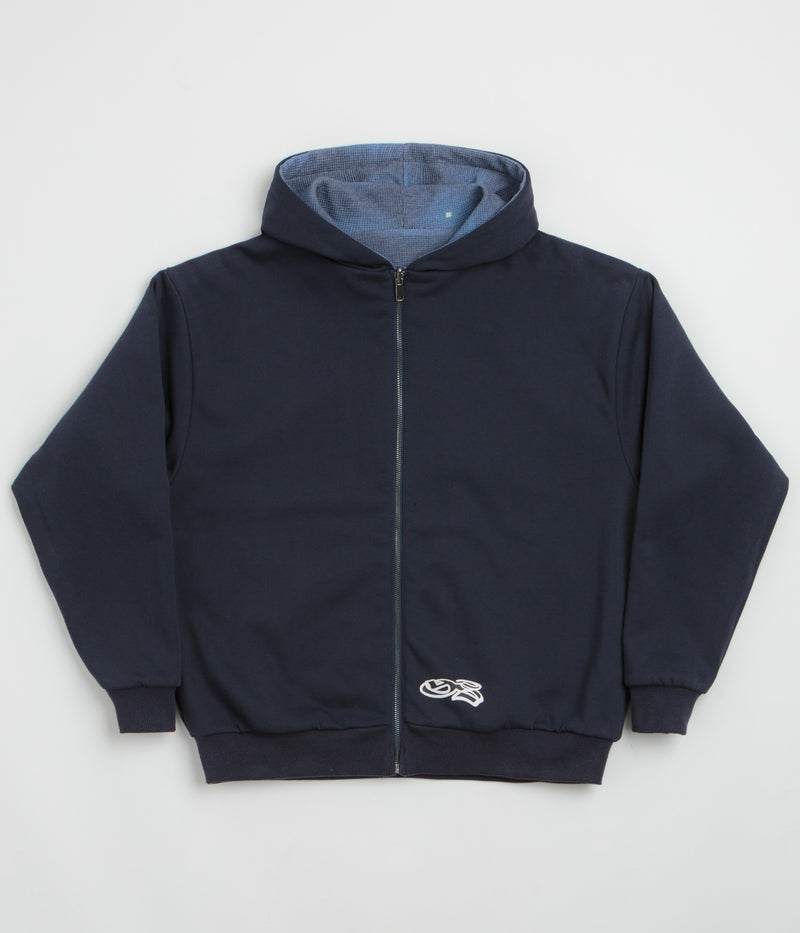 Yardsale Reversible Thermal Hoodie in Navy and Navy